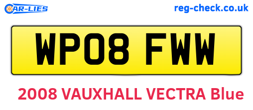 WP08FWW are the vehicle registration plates.