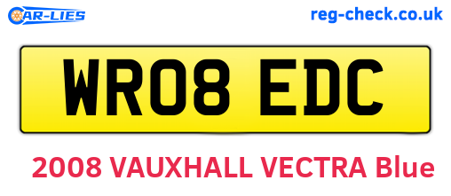 WR08EDC are the vehicle registration plates.