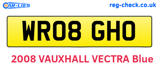 WR08GHO are the vehicle registration plates.