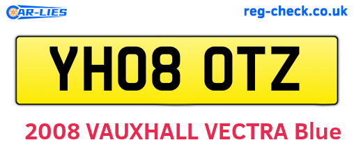 YH08OTZ are the vehicle registration plates.