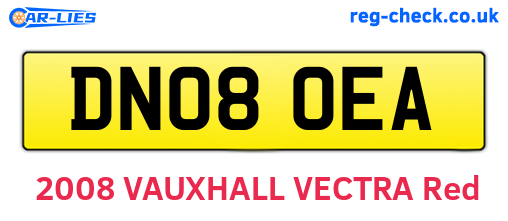DN08OEA are the vehicle registration plates.