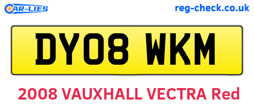 DY08WKM are the vehicle registration plates.