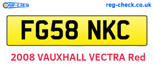 FG58NKC are the vehicle registration plates.