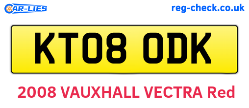 KT08ODK are the vehicle registration plates.