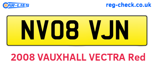 NV08VJN are the vehicle registration plates.