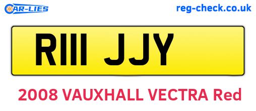 R111JJY are the vehicle registration plates.