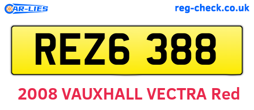 REZ6388 are the vehicle registration plates.
