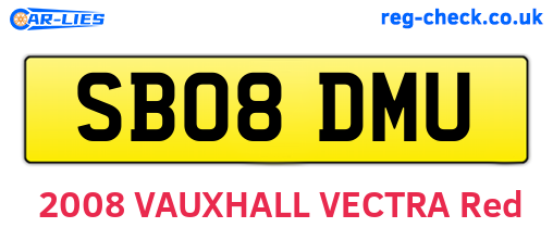 SB08DMU are the vehicle registration plates.