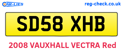 SD58XHB are the vehicle registration plates.