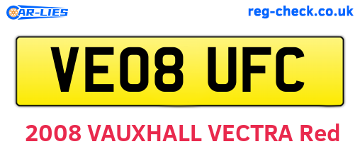 VE08UFC are the vehicle registration plates.