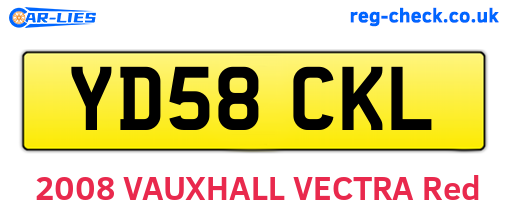 YD58CKL are the vehicle registration plates.