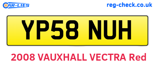 YP58NUH are the vehicle registration plates.