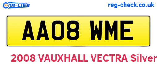 AA08WME are the vehicle registration plates.