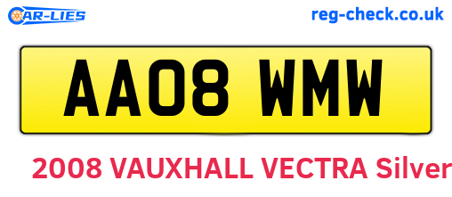 AA08WMW are the vehicle registration plates.