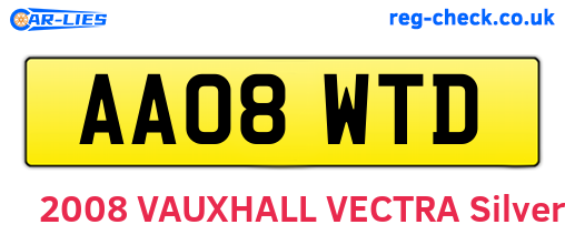 AA08WTD are the vehicle registration plates.