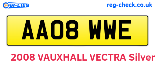 AA08WWE are the vehicle registration plates.
