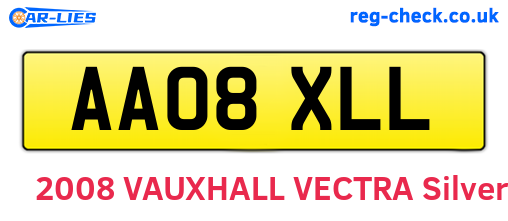 AA08XLL are the vehicle registration plates.