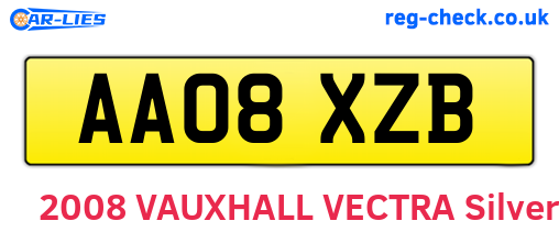 AA08XZB are the vehicle registration plates.