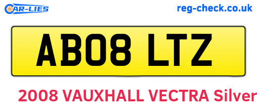 AB08LTZ are the vehicle registration plates.
