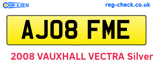 AJ08FME are the vehicle registration plates.