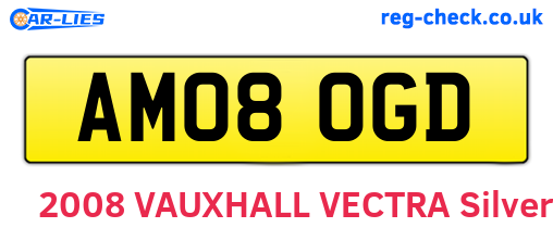 AM08OGD are the vehicle registration plates.