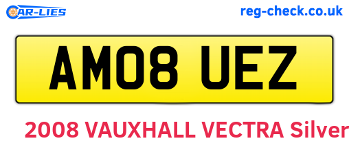 AM08UEZ are the vehicle registration plates.