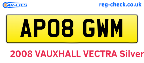 AP08GWM are the vehicle registration plates.