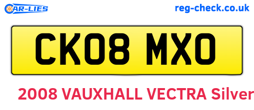CK08MXO are the vehicle registration plates.