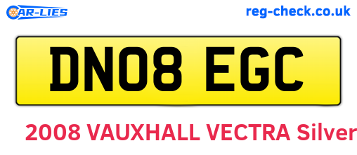 DN08EGC are the vehicle registration plates.