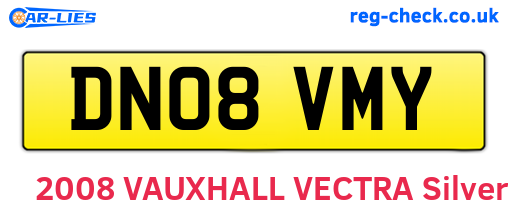 DN08VMY are the vehicle registration plates.