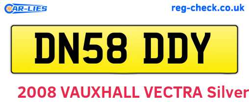 DN58DDY are the vehicle registration plates.