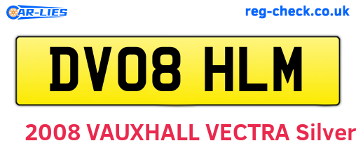 DV08HLM are the vehicle registration plates.