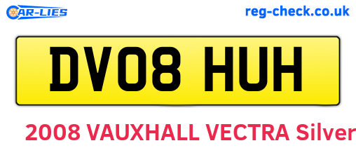DV08HUH are the vehicle registration plates.