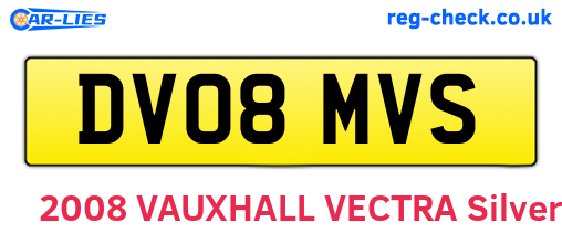 DV08MVS are the vehicle registration plates.