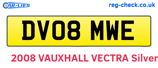 DV08MWE are the vehicle registration plates.