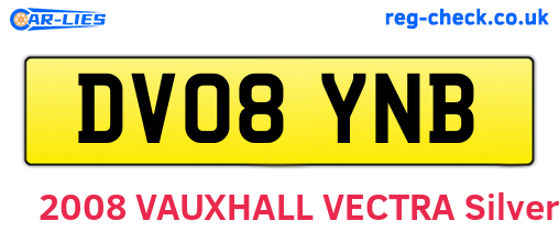 DV08YNB are the vehicle registration plates.