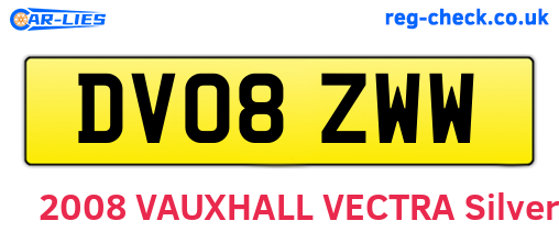 DV08ZWW are the vehicle registration plates.