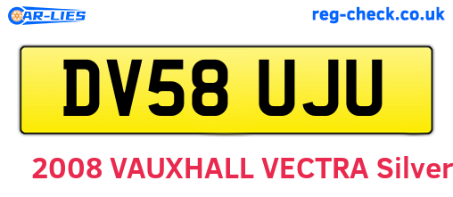 DV58UJU are the vehicle registration plates.