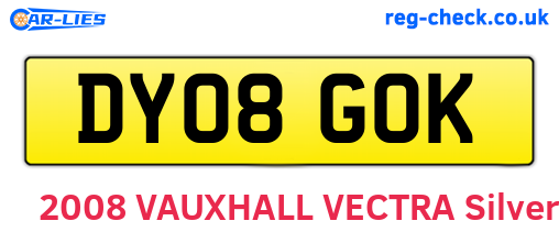 DY08GOK are the vehicle registration plates.