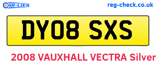 DY08SXS are the vehicle registration plates.