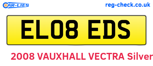 EL08EDS are the vehicle registration plates.