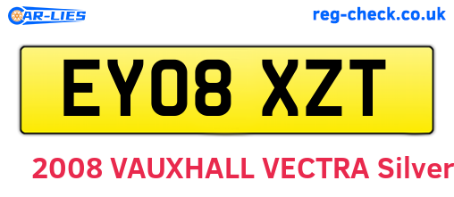 EY08XZT are the vehicle registration plates.