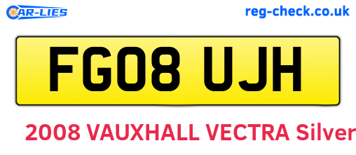 FG08UJH are the vehicle registration plates.