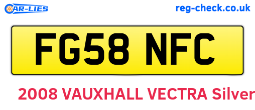 FG58NFC are the vehicle registration plates.