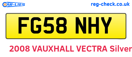 FG58NHY are the vehicle registration plates.