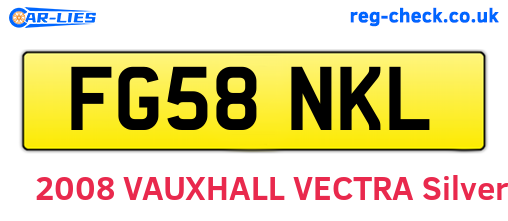 FG58NKL are the vehicle registration plates.