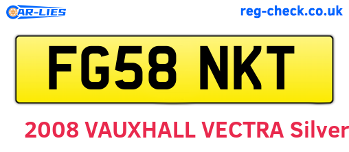FG58NKT are the vehicle registration plates.