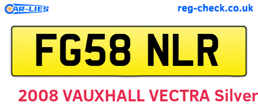 FG58NLR are the vehicle registration plates.
