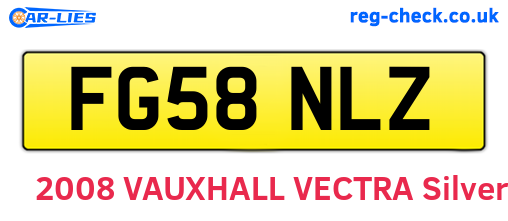 FG58NLZ are the vehicle registration plates.