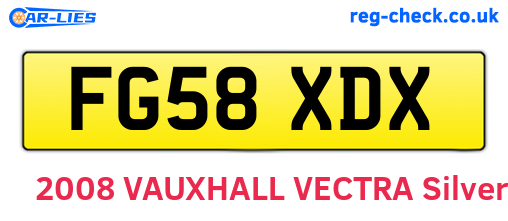 FG58XDX are the vehicle registration plates.